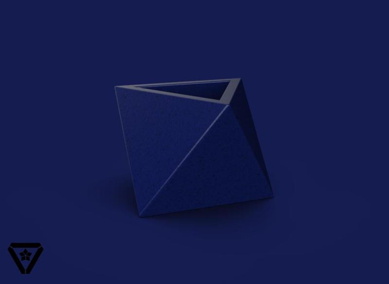 24. Facet - 3 Sides Geometric Plant Pot - V1 - Ain