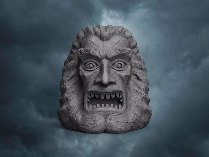 Zardoz statue of demon head