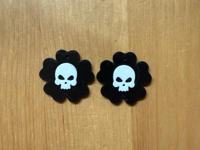 Skull Flower Earrings