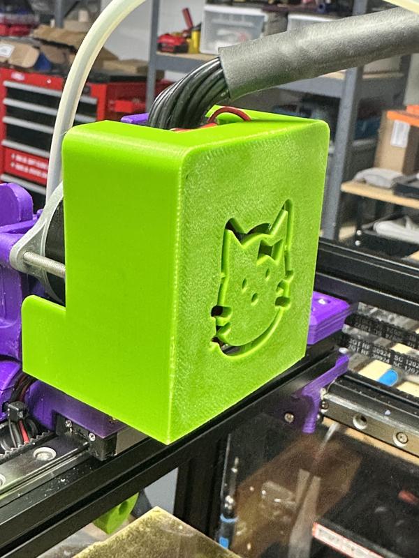 PCB Cover for Voron 0 (Greetings Feline version)