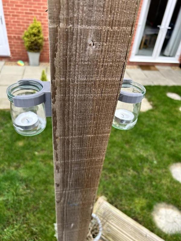 Tea Light Outdoor Bracket for Aldi Yogurt Pot