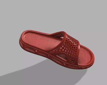 Futuristic Lattice Slide Sandal 3D Model