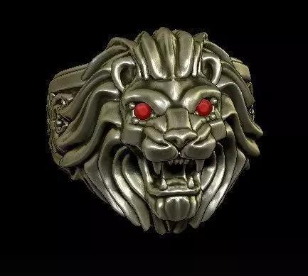 LION RING - stone setting