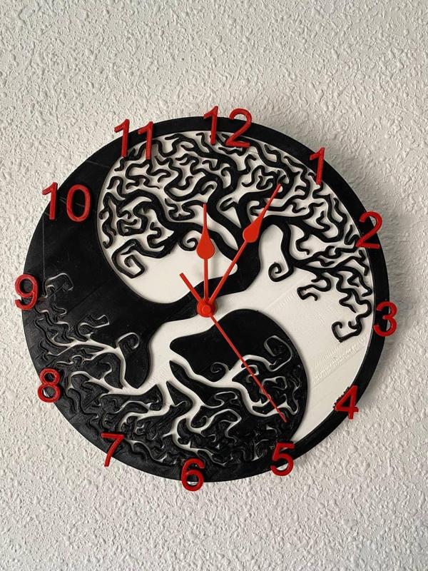 YIN YAN Tree of Life Wall Clock