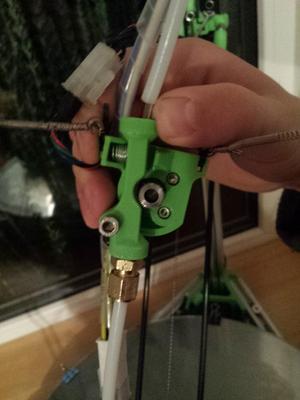 Thews Drive - A Quick Release Flying Extruder for Delta printers