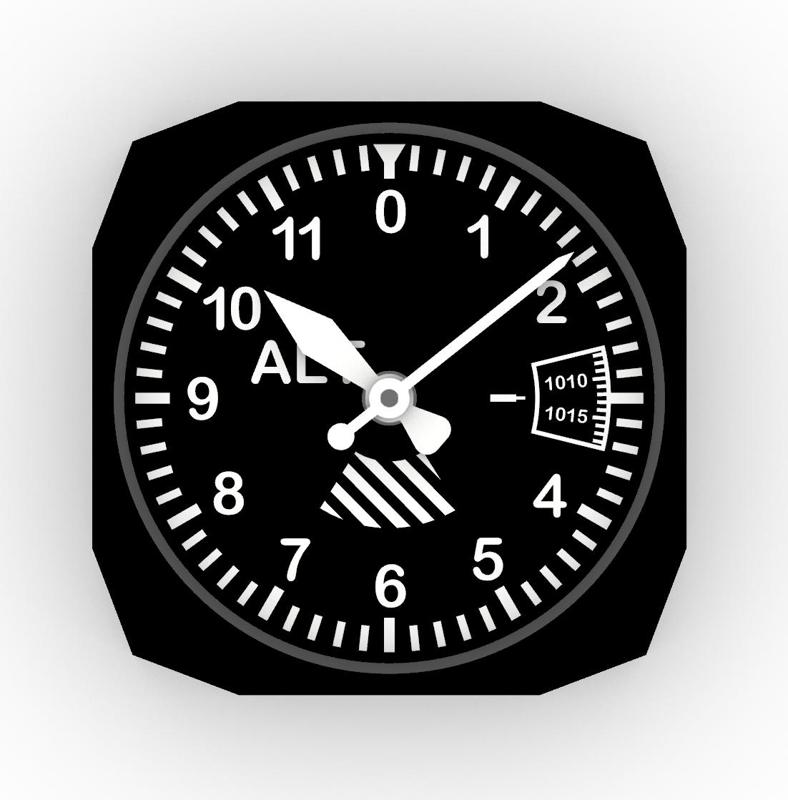 Altimeter clock