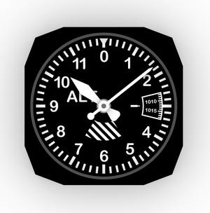 Altimeter clock