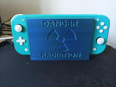 Nintendo Switch Stand/Holder Radiation Hazard (Print-in-Place)