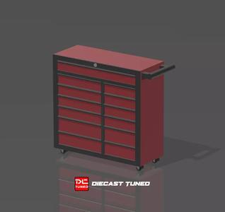 Toolbox with handle Mechanic Shop Repair for Dioramas