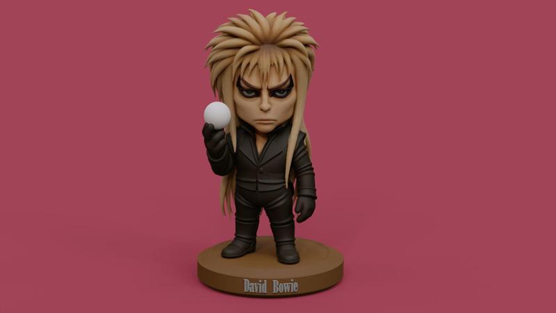 Bowie Goblin King Chibi fan art figure and keychain
