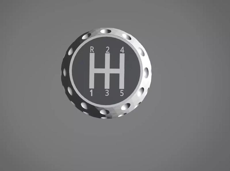 Universal 3D Printable Golf Ball Style Dogleg Gear Knob