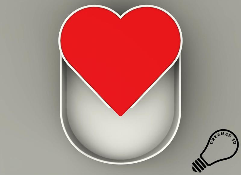 Jewelry box - Heart Rounded Container