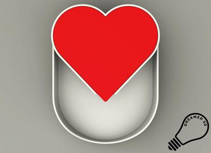 Jewelry box - Heart Rounded Container