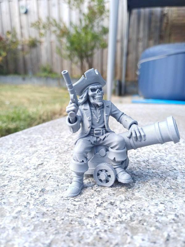 Captain Kaboom — Skeleton Pirate on a Cannon