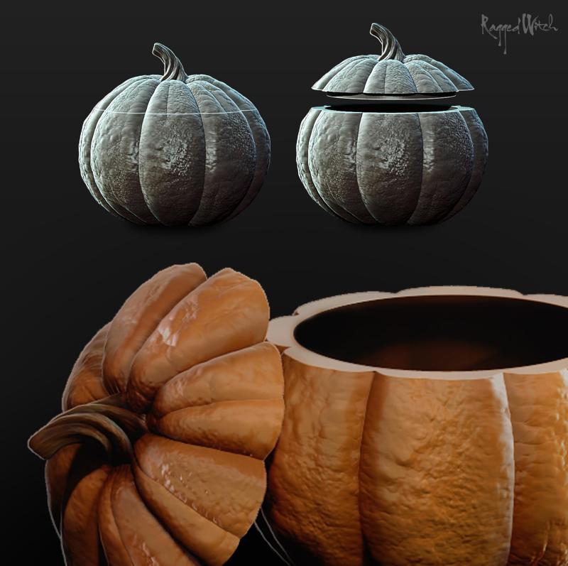 PUMPKIN BOX OR JEWELRY BOX