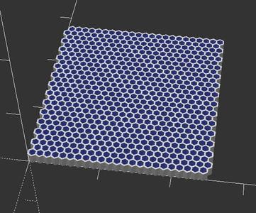 OpenScad hex grid generator