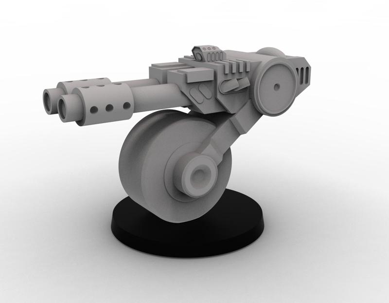 Mono Wheel Sentry Turret Cannon - Presupported