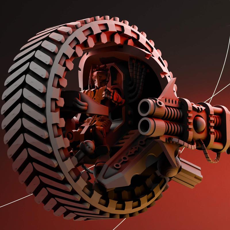 Doom Wheel (Sci Fi Resin Miniature)