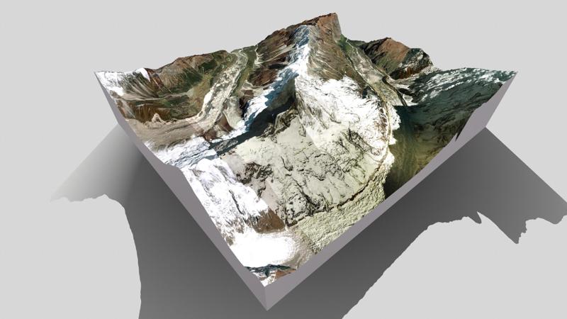 Mountain landscape Lanjam Glacier Gandaki Pradesh Nepal