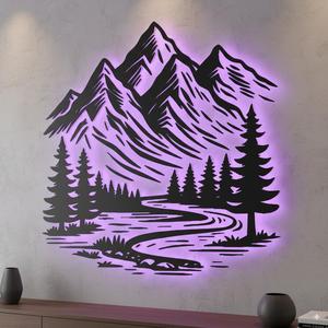 Mountain River Wall Art – Tranquil Escape