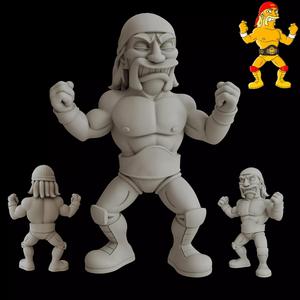 Hulk Hogan in Simpsons Style  3D Printable STL Figurine
