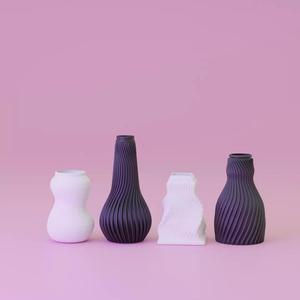 3D Printable minimalistic flower vase pack