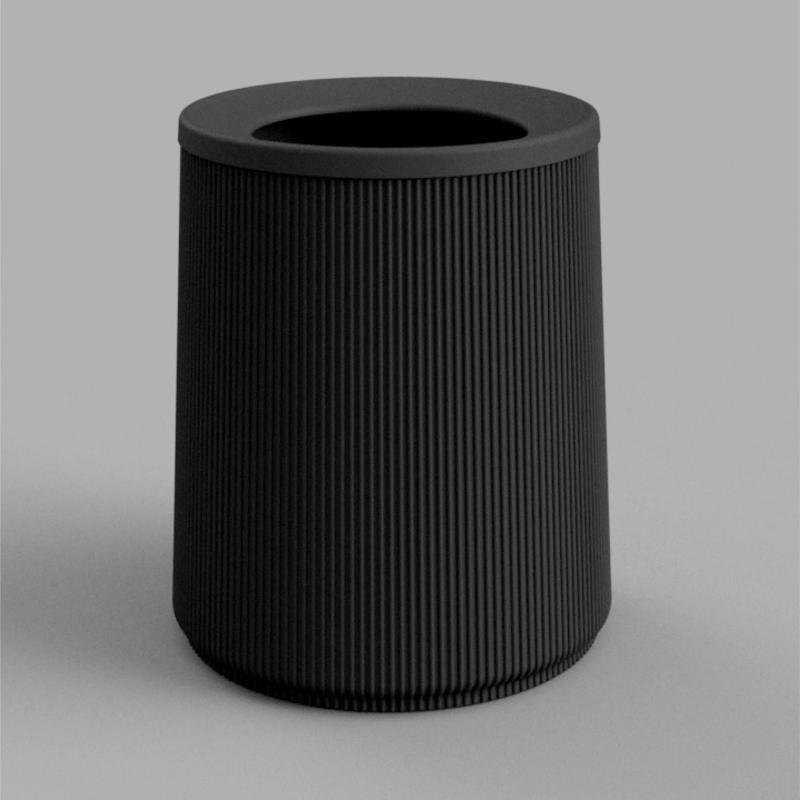 Ribbed Mini Trashcan