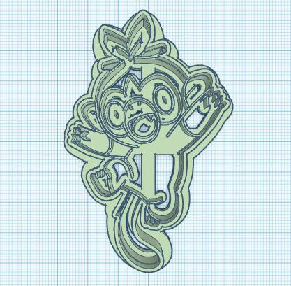Pokemon: Grookey Cookie Cutter