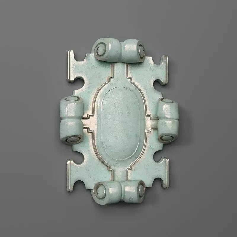 Center chinese celadon wall plaque