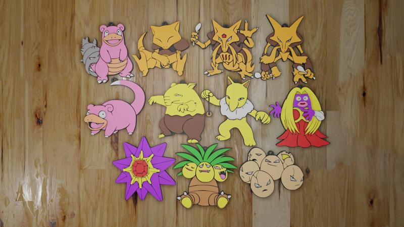 POKEMON PSYCHIC KEYCHAIN PACK, 11 KEYCHAINS / KEYCHAIN (STL AND 3MF)