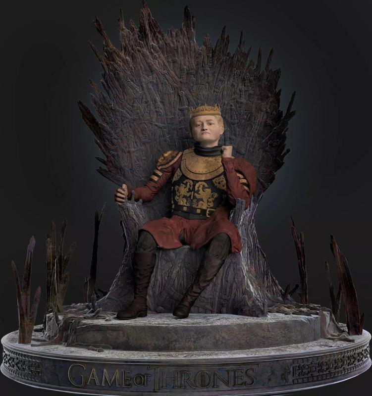 Joffrey Baratheon On The Iron Throne