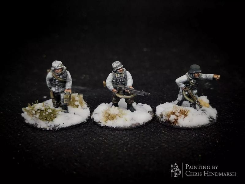 15mm Winter Germans MG and NCOs
