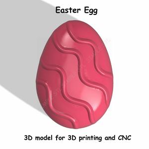 Egg with wavy lines Stl File