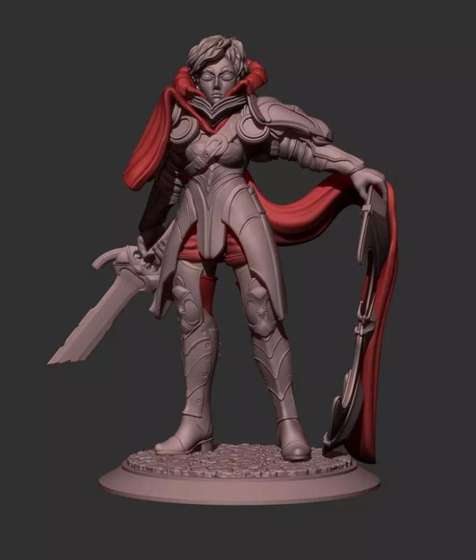 Elf Female Paladin miniature