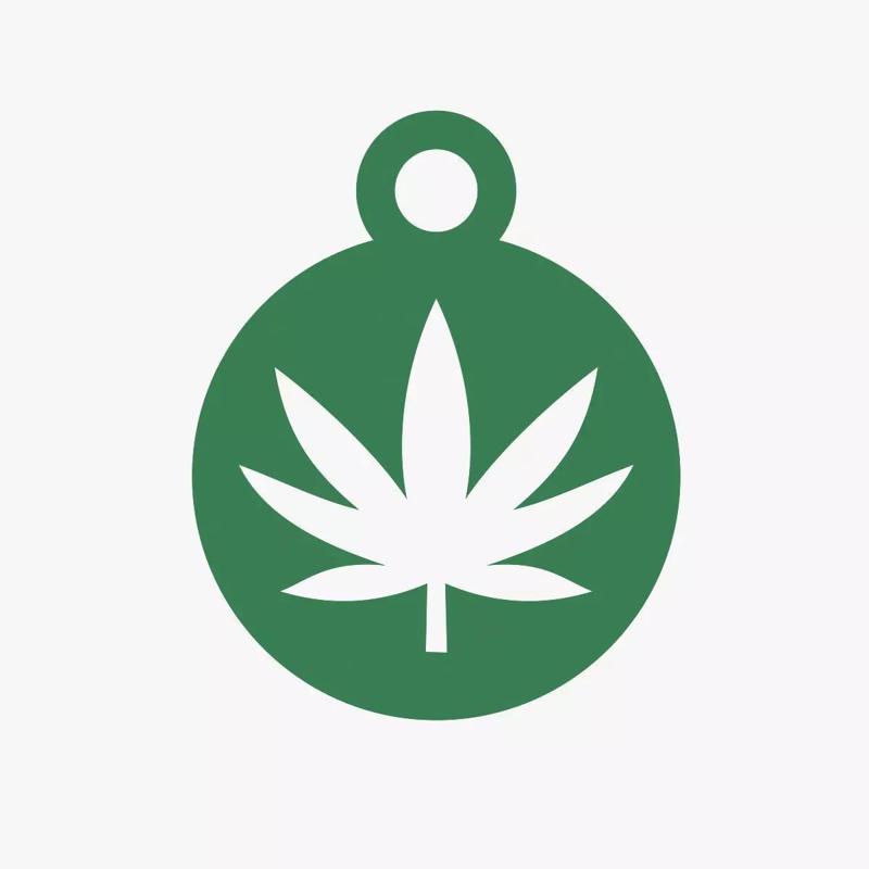 Cannabis symbol keychain