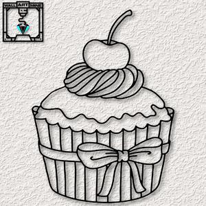 REALISTIC CUPCAKE WALL ART REALISTIC FOOD WALL DECOR 2D ART