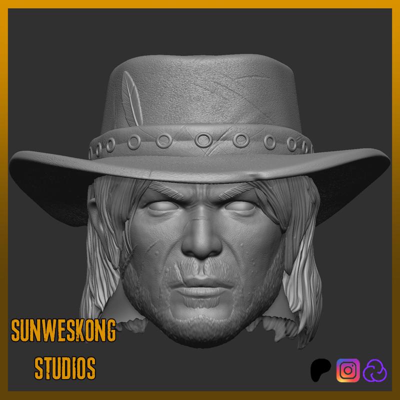 John Marston Red Dead Redemption 1 Headsculpt