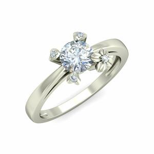 Solitaire Ring 3dm stl render 4view and detail images