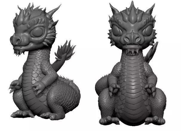 Dragon 3D model 3D print model