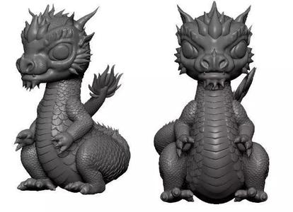 Dragon 3D model 3D print model