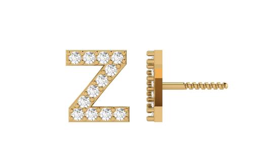 Z Letter Alphabets Studs Earrings