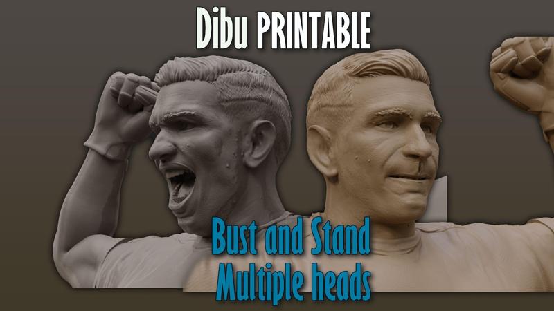 Dibu Martínez bust and stand Printable
