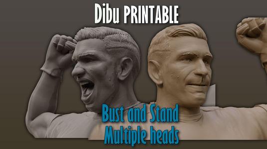 Dibu Martínez bust and stand Printable