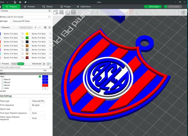 AFA San Lorenzo club Coaster necklace and keychain Color Printable