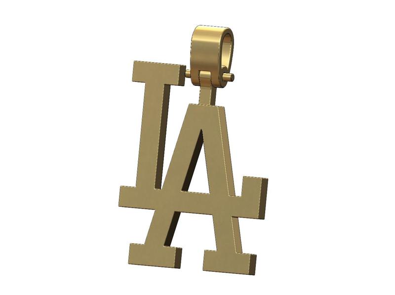 LA pendant with bail 3D print model
