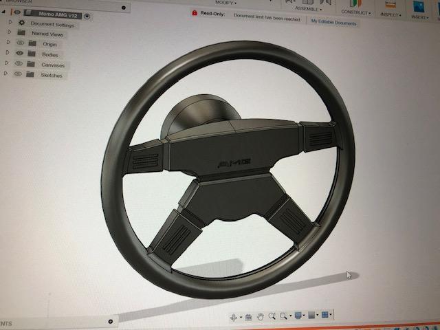 AMG Momo Sterring wheel for Norev 1/18 Mercedes SL 500 R129