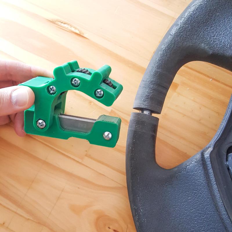 Cutter for repairing automobile steering wheels.