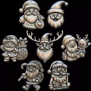 7 Minimal Santa No2 STL file for 3d Printing or CNC