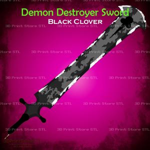 Demon Destroyer Sword From Black Clover - Fan Art 3D print model