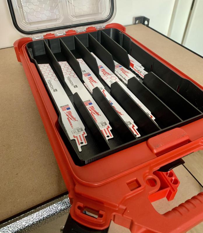 Hackzall & Sawzall Blade Organizer Insert for Milwaukee PACKOUT Low Profile